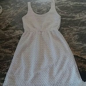 Blue rain ,white dress.